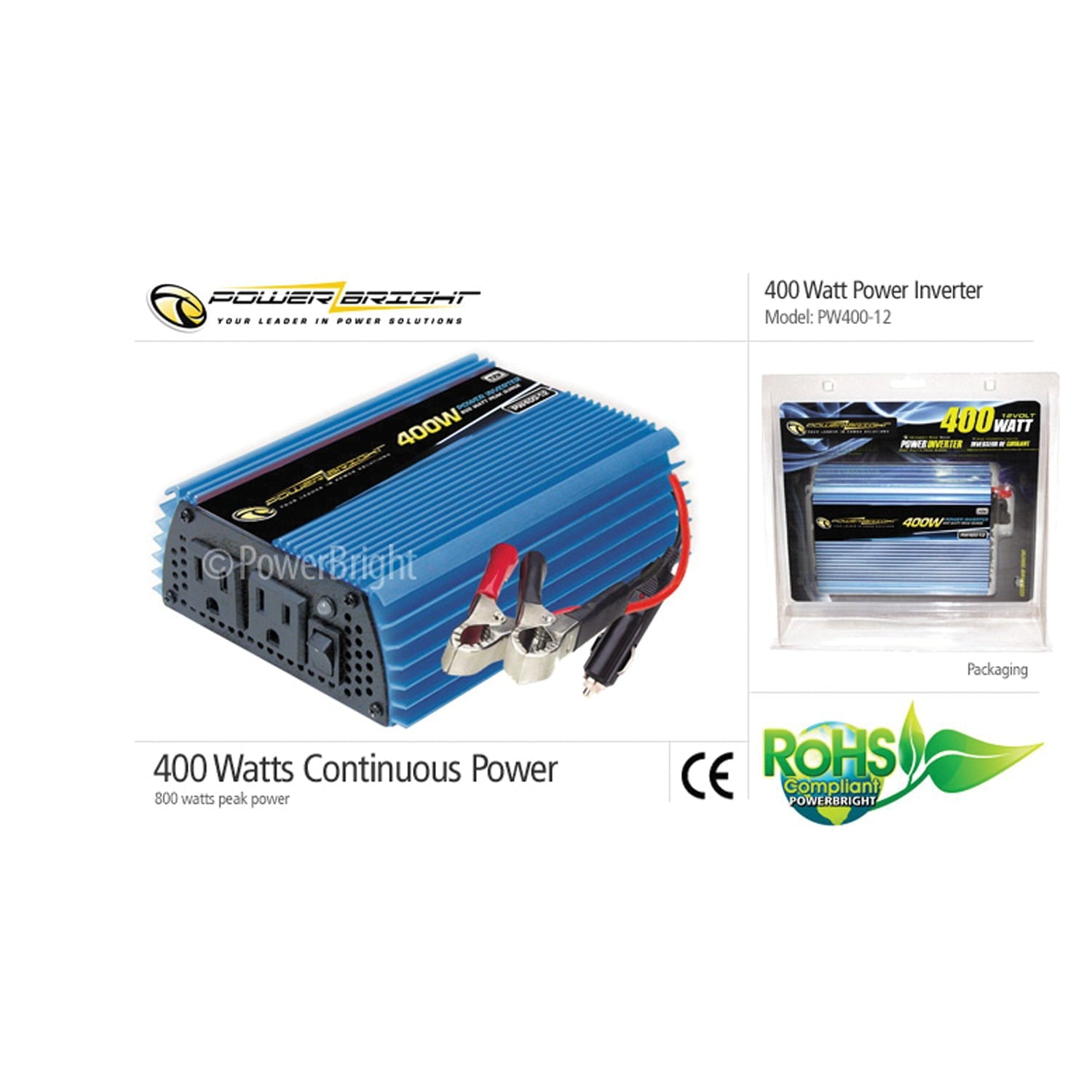 bright Pw400-12 12-volt Modified Sine Wave Inverter (400 Watts)