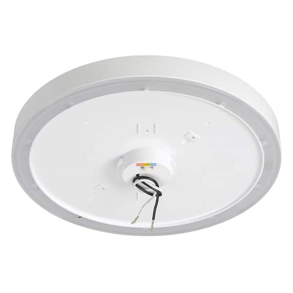 13 in. Low Profile White Closet Light LED Flush Mount Ceiling Light 1350 Lumens 17-Watts 3000K 4000K 5000K Dimmable