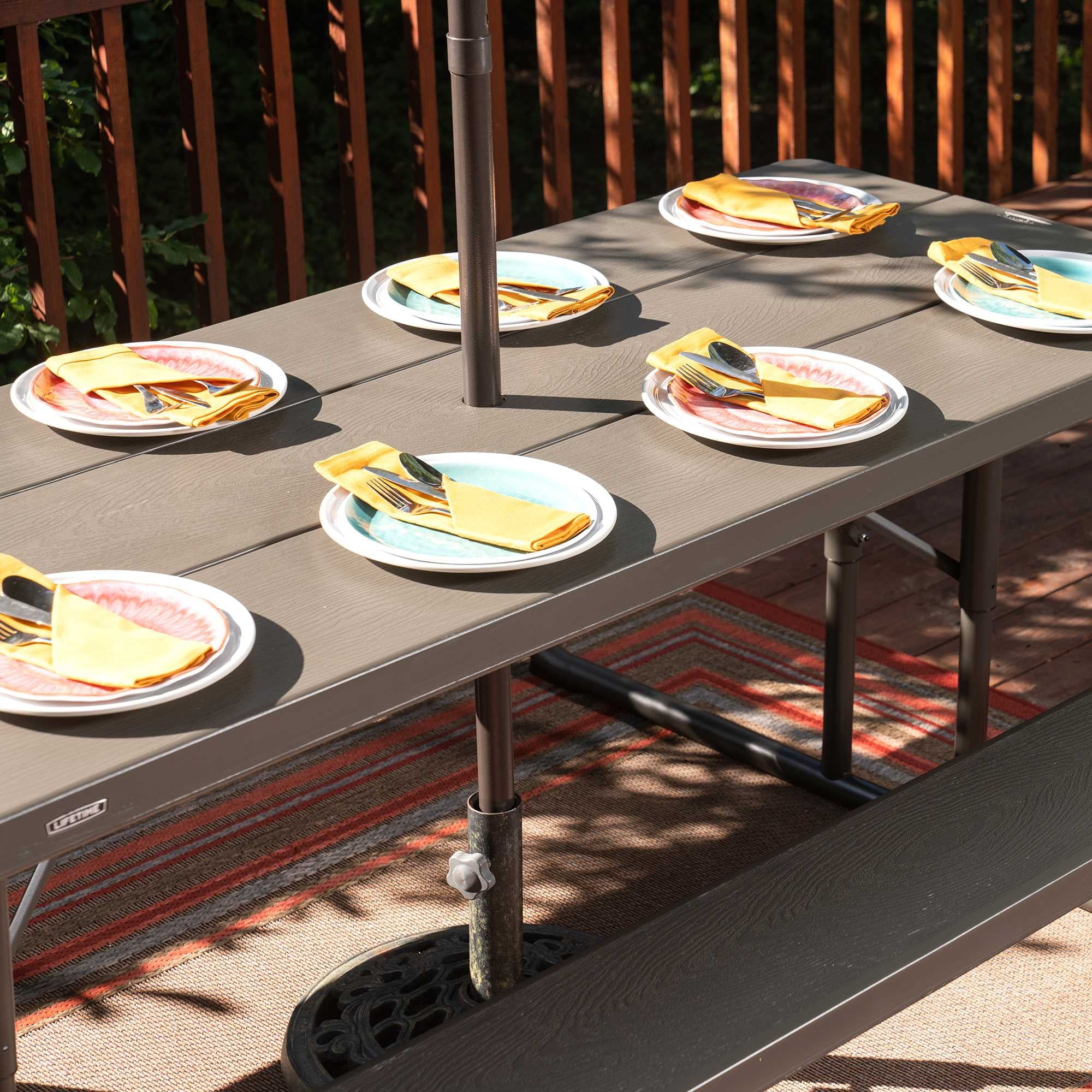 Lifetime 6 Foot Folding Picnic Table, Brown, 60105