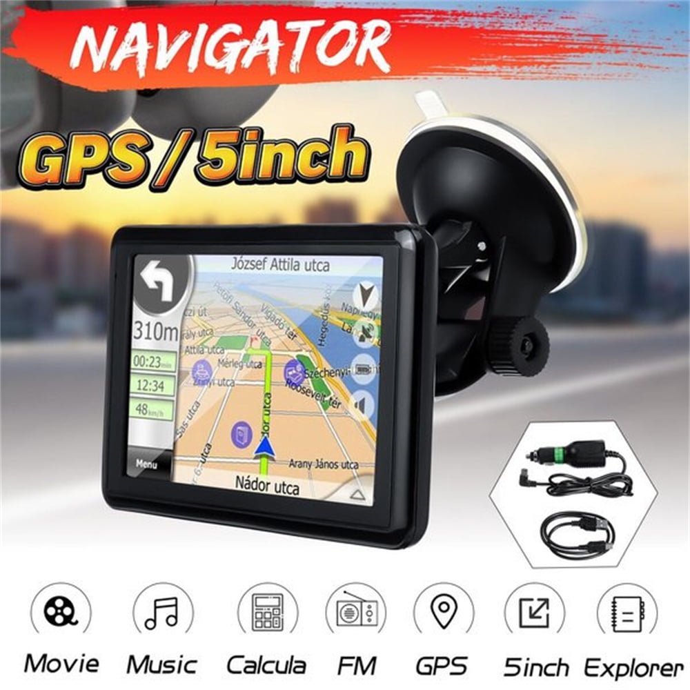 GPS Navigation for Car,5 Inch HD Touchscreen 8GB+128M Vehicle GPS Navigator System,With Voice Guidance and Speed Warning Turn Direction Reminding,Lifetime Free Map Updates