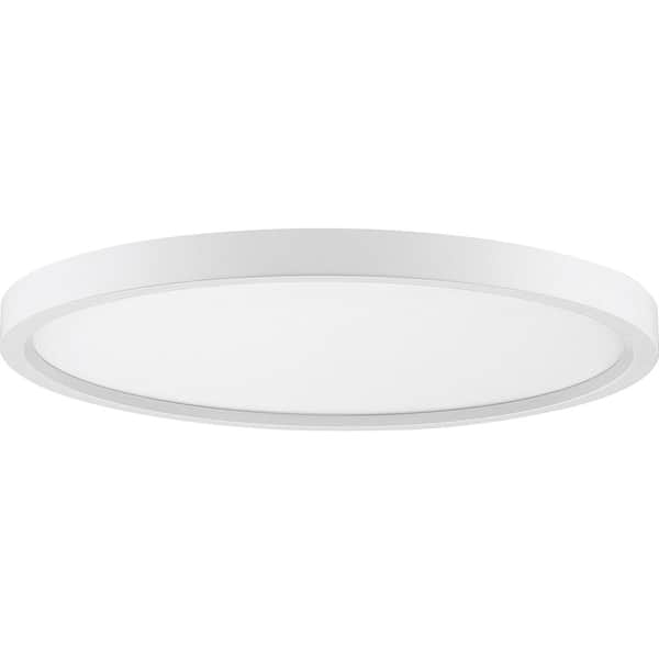Outskirts 15 in. White Lustre LED Flush Mount