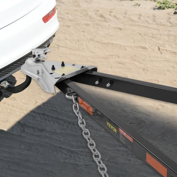 Tow Bar 5,500 lbs. Towing Capacity with Chains Alloy Steel Bumper-Mounted Universal Towing Bar for 2 in. Ball Hitch