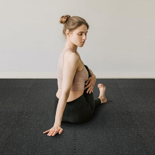 Garage Flooring Mats 24 in. x 24 in. x 0.5 in. Top Waterproof Gym Flooring Mats 24 sq.ft. (6-Piece, Gray)