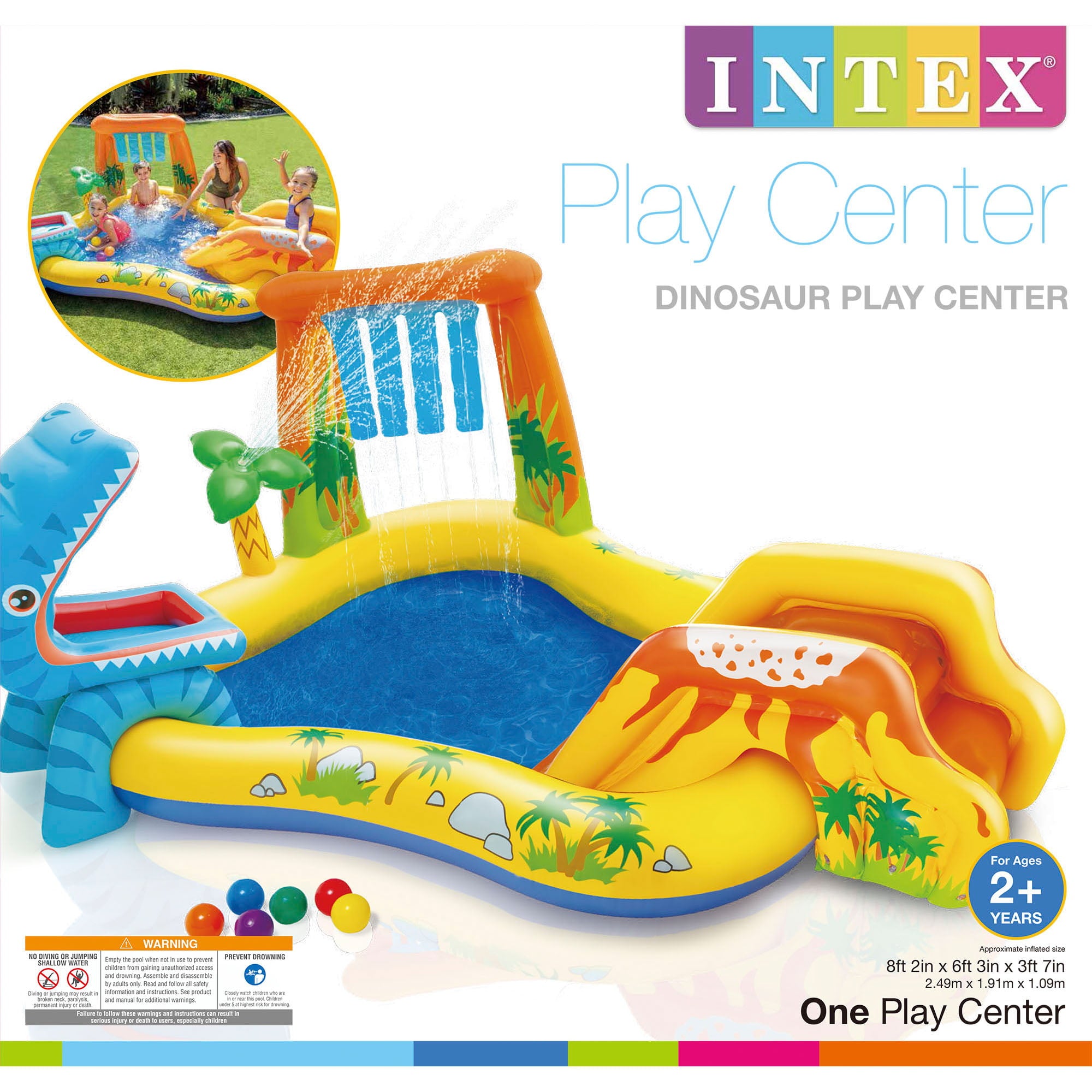 Intex Dinoland Kiddie Swimming Pool and Dinosaur Inflatable Swimming Pool