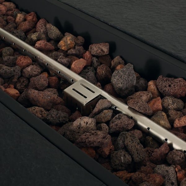 Abilene Brown Rectangular Stone Fire Pit (No Tank Holder)