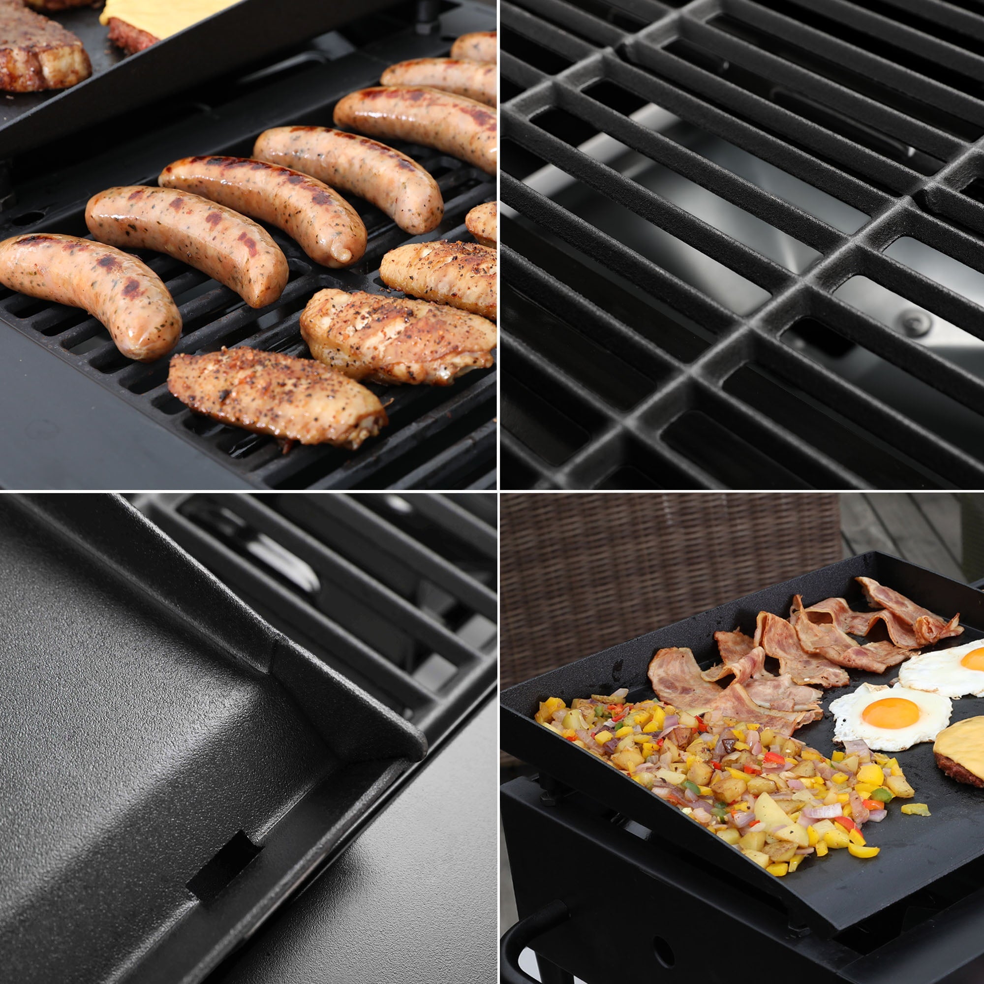 Gourmet 4-Burner GD4002T Portable Gas Grill and Griddle Combo, 40000 BTU
