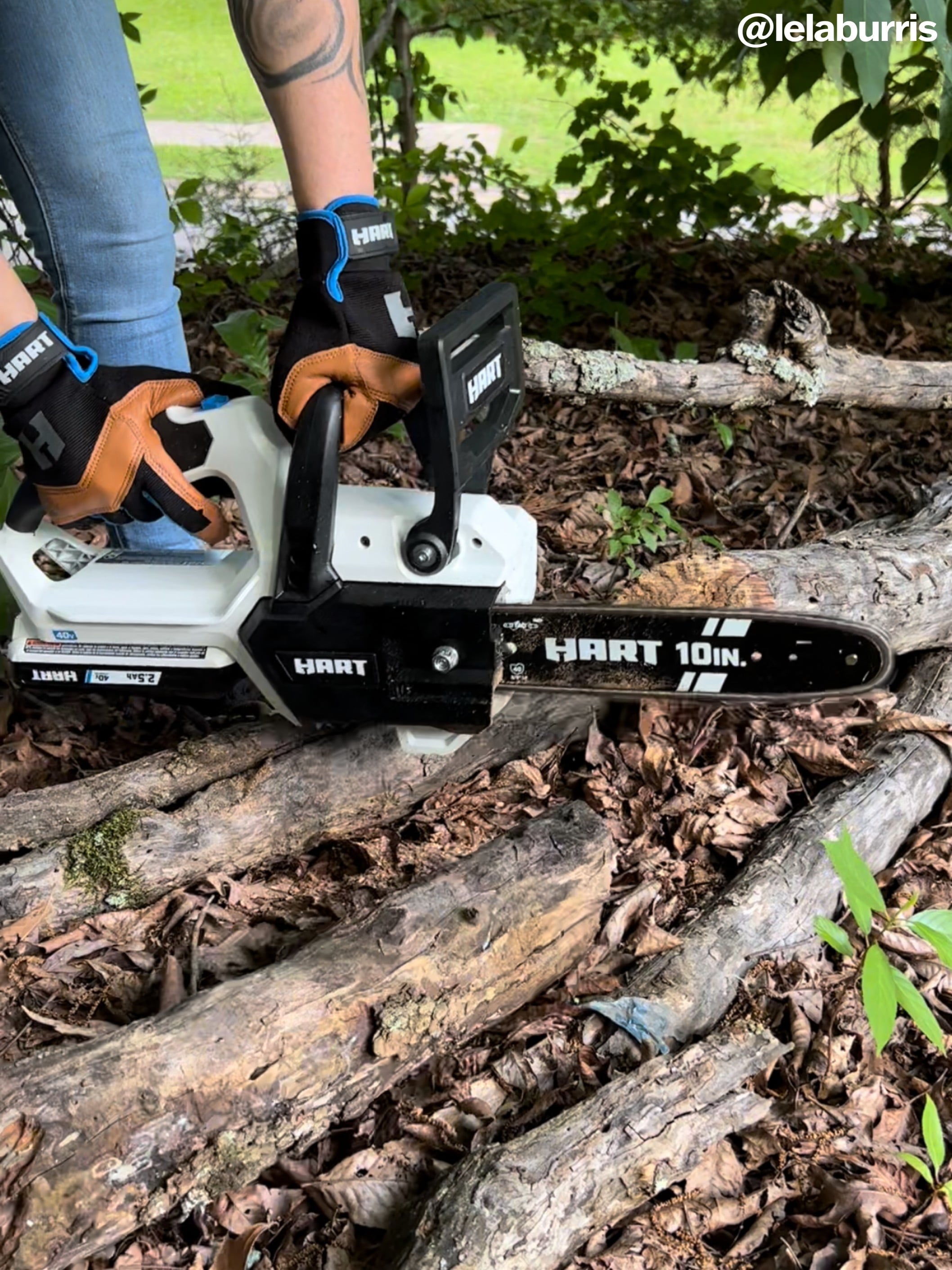 HART 40-Volt 10-Inch Battery-Powered Chainsaw Kit, (1) 2.5 Ah Lithium-Ion Battery