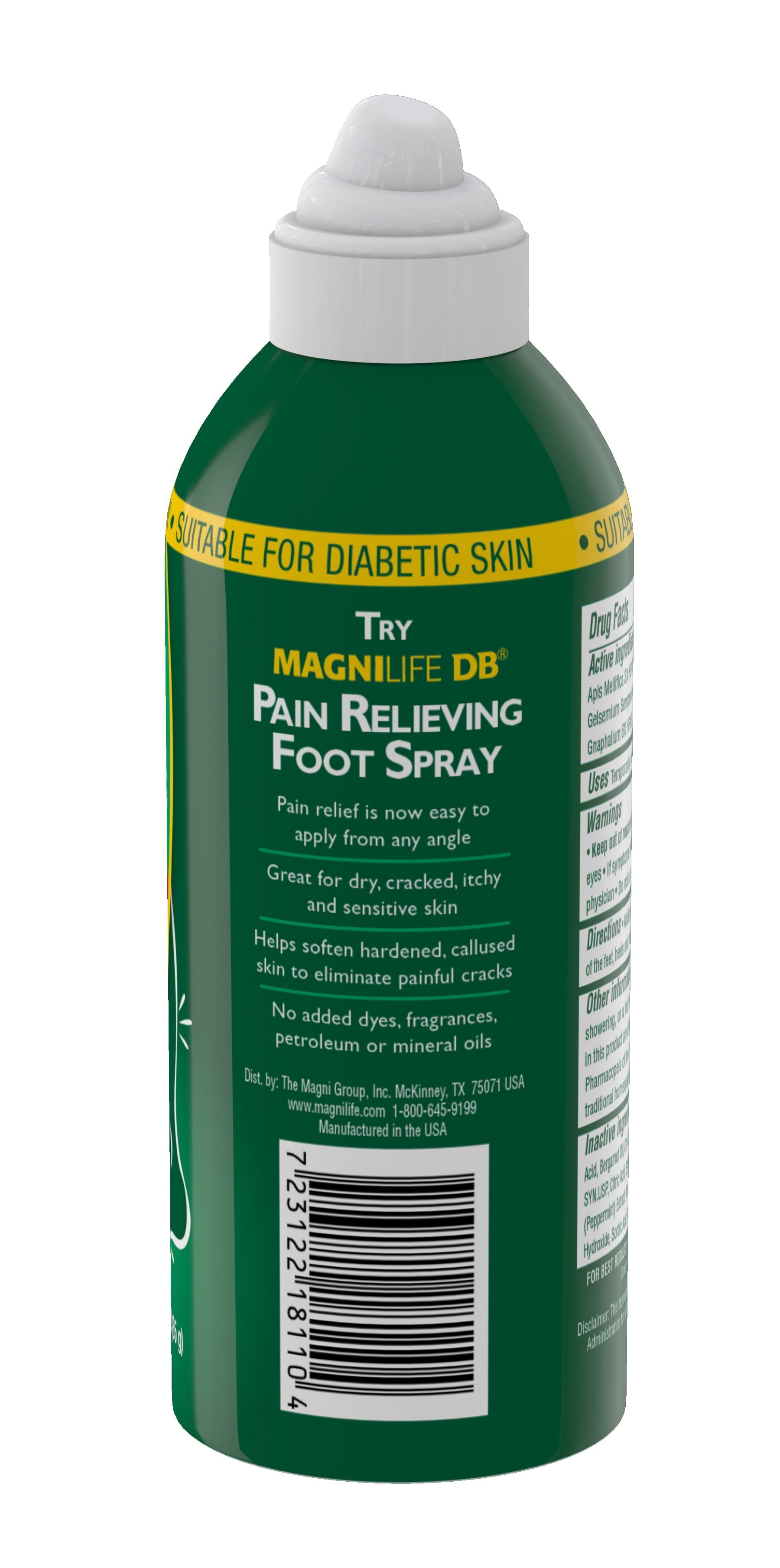 MagniLife DB Pain Relieving Foot Spray Calms Burning and Tingling, 3 oz