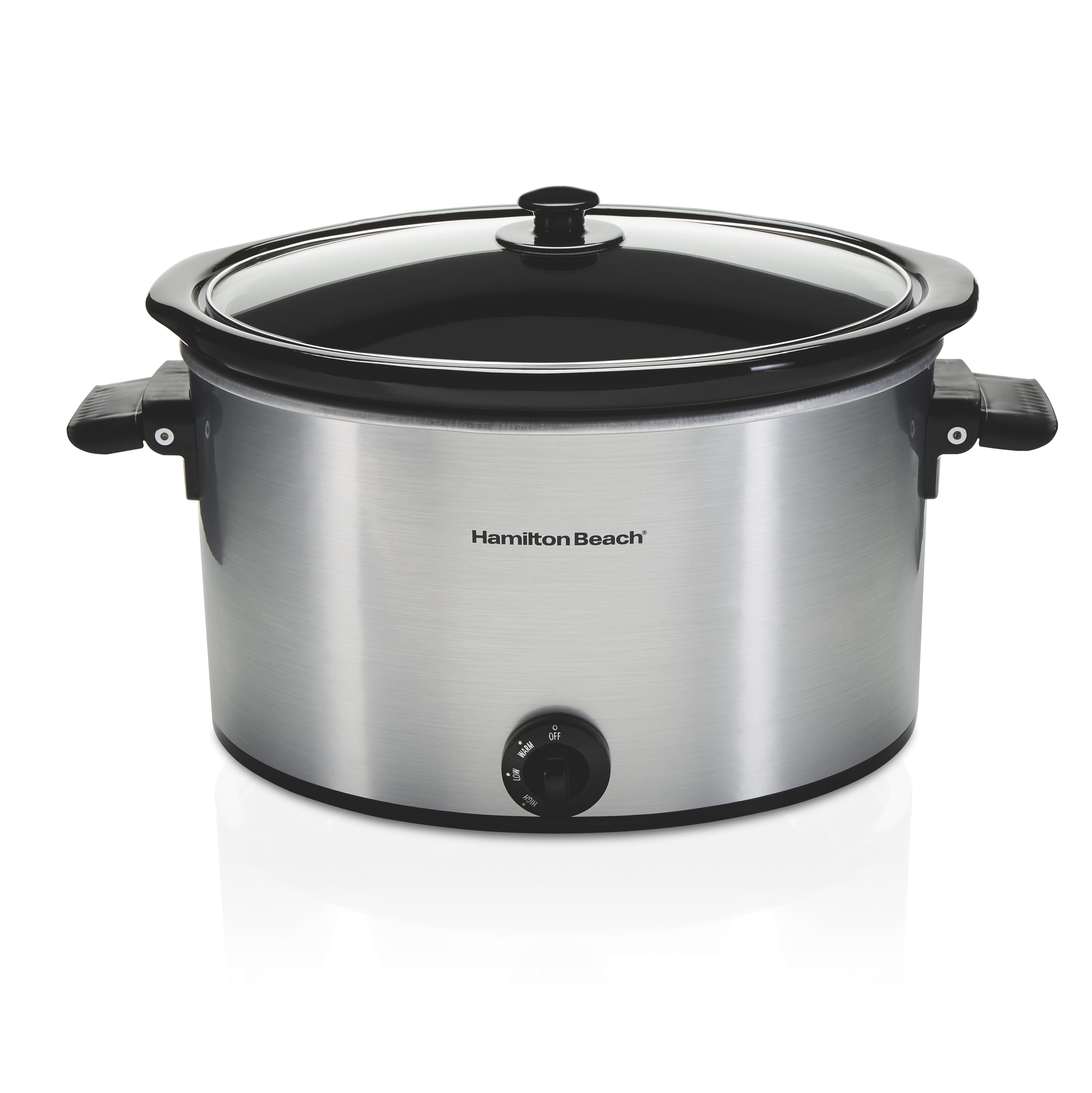 Hamilton Beach Slow Cooker, 10 Quart Capacity, Extra-Large, Removable Crock, Silver, 33190