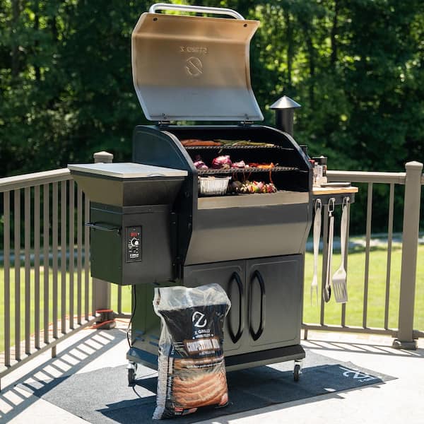 1060 sq. in. Pellet Grill and Smoker with cabinet storage, Bronze