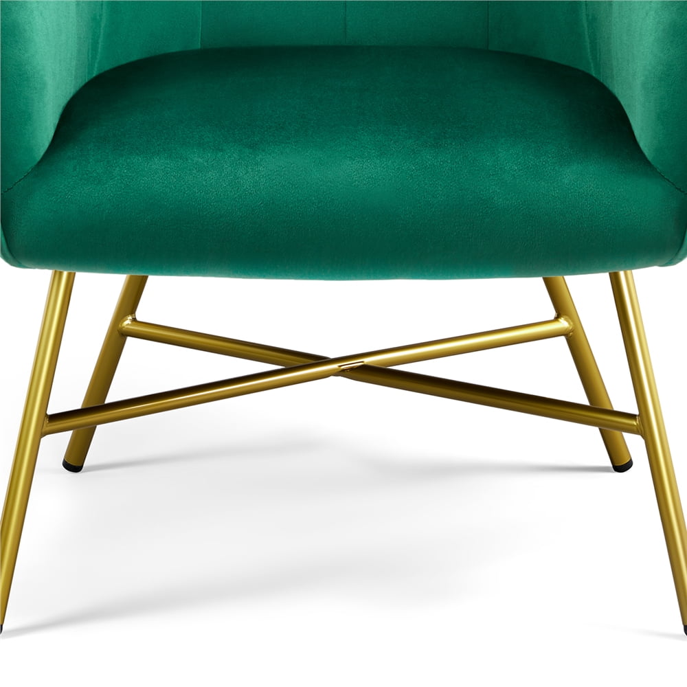 Alden Design Velvet Club Accent Chair, Green