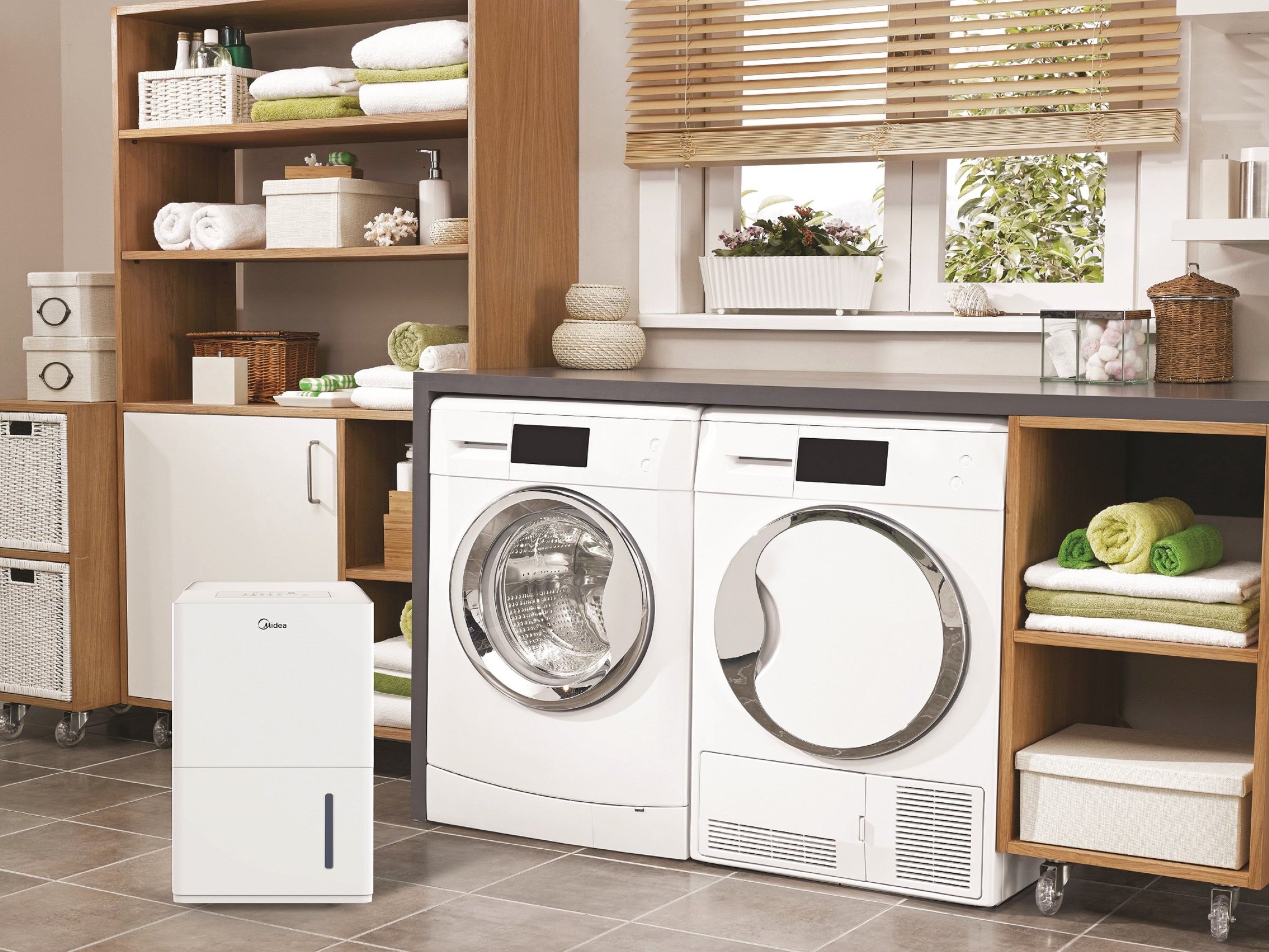 Midea 35-Pint Smart Dehumidifier - Very Damp Rooms, Energy Star, White, MAD35S1WWT