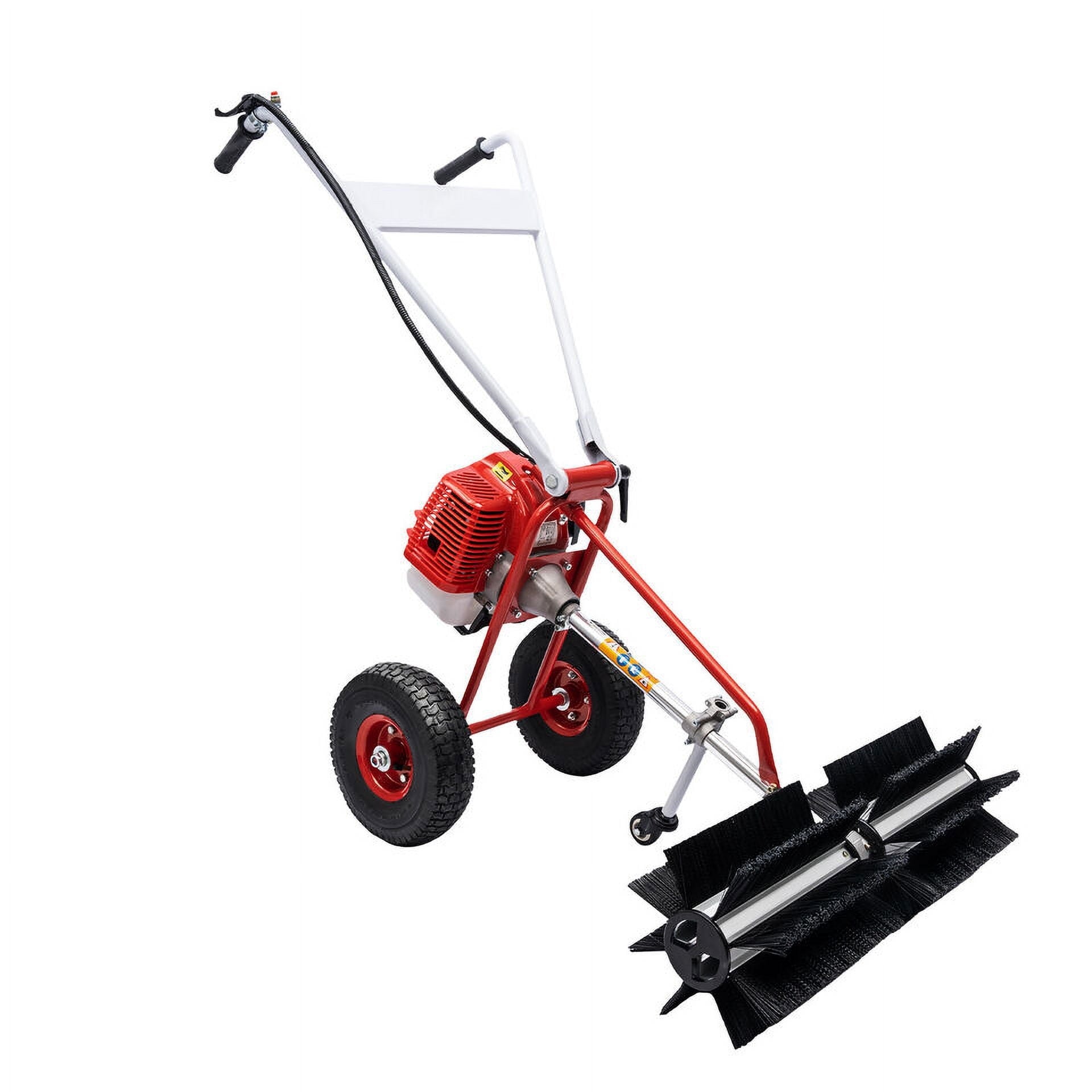 OUKANING 43cc 1.7hp Petrol Sweeper Handheld Lane Cleaner Snow Plow Snow Clearing Device