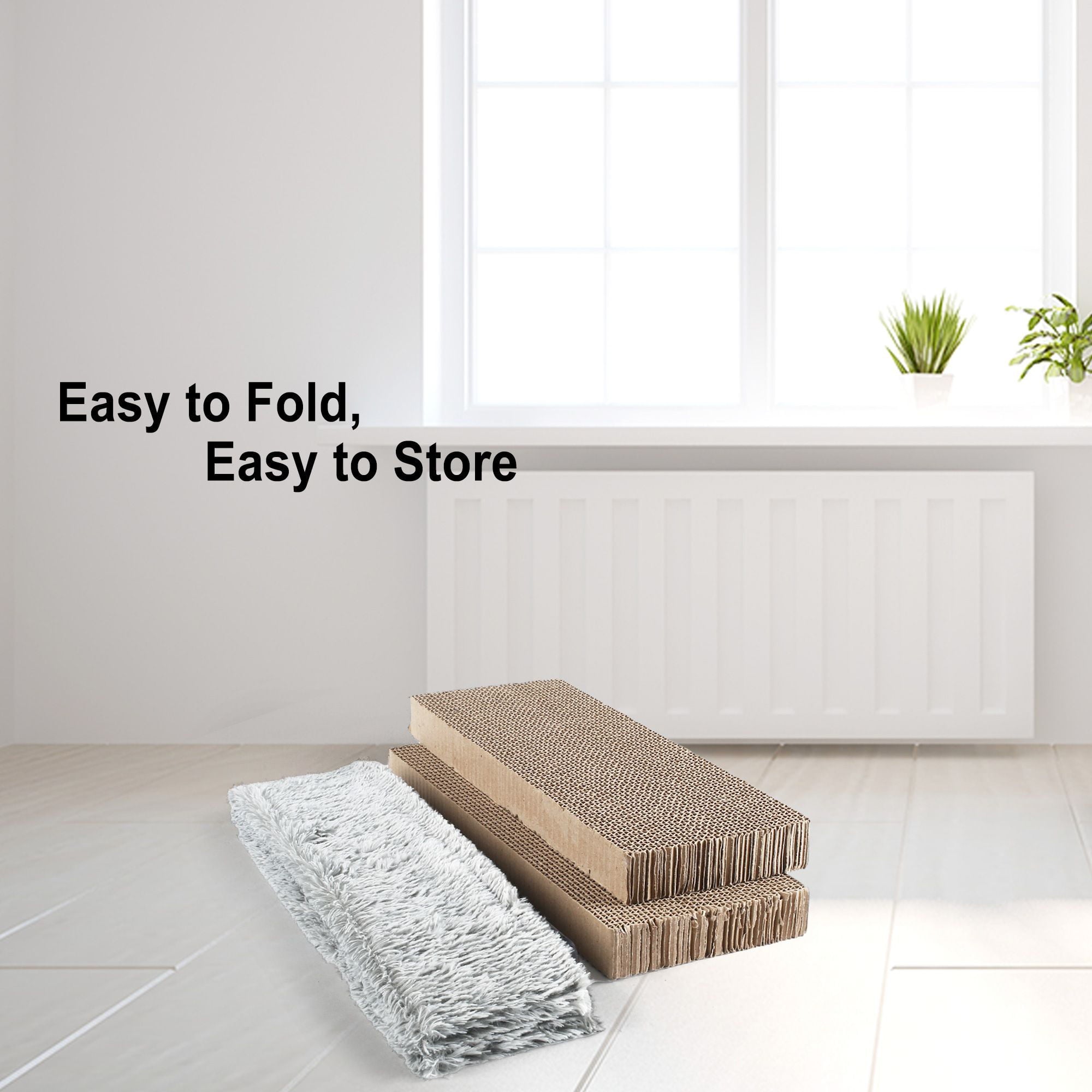 PrimePets  2 in 1 Cat Scratcher Lounge with Removable Cat Scratch Cardboard, Gray