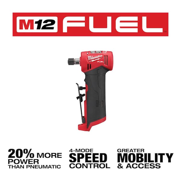 M12 FUEL 12-Volt Lithium-Ion Brushless Cordless 1/4 in. Right Angle Die Grinder w/4.0 Ah Starter Kit