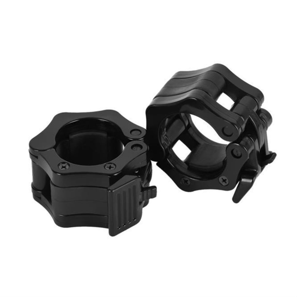 Home Shark Olympic Barbell Clamps 2 inch Barbell Lock Clip Quick Release Standard Bar Weight 1 Pair, Black