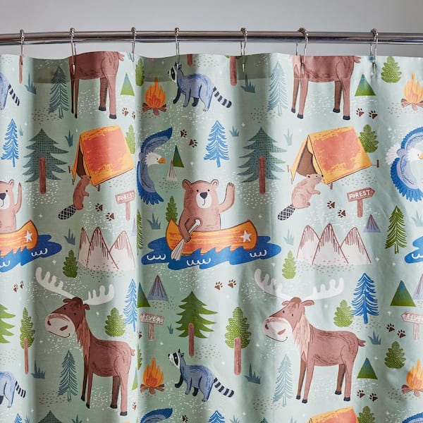 Company Kids Wilderness Camp Organic Cotton Percale 72 in. Kids Shower Curtain