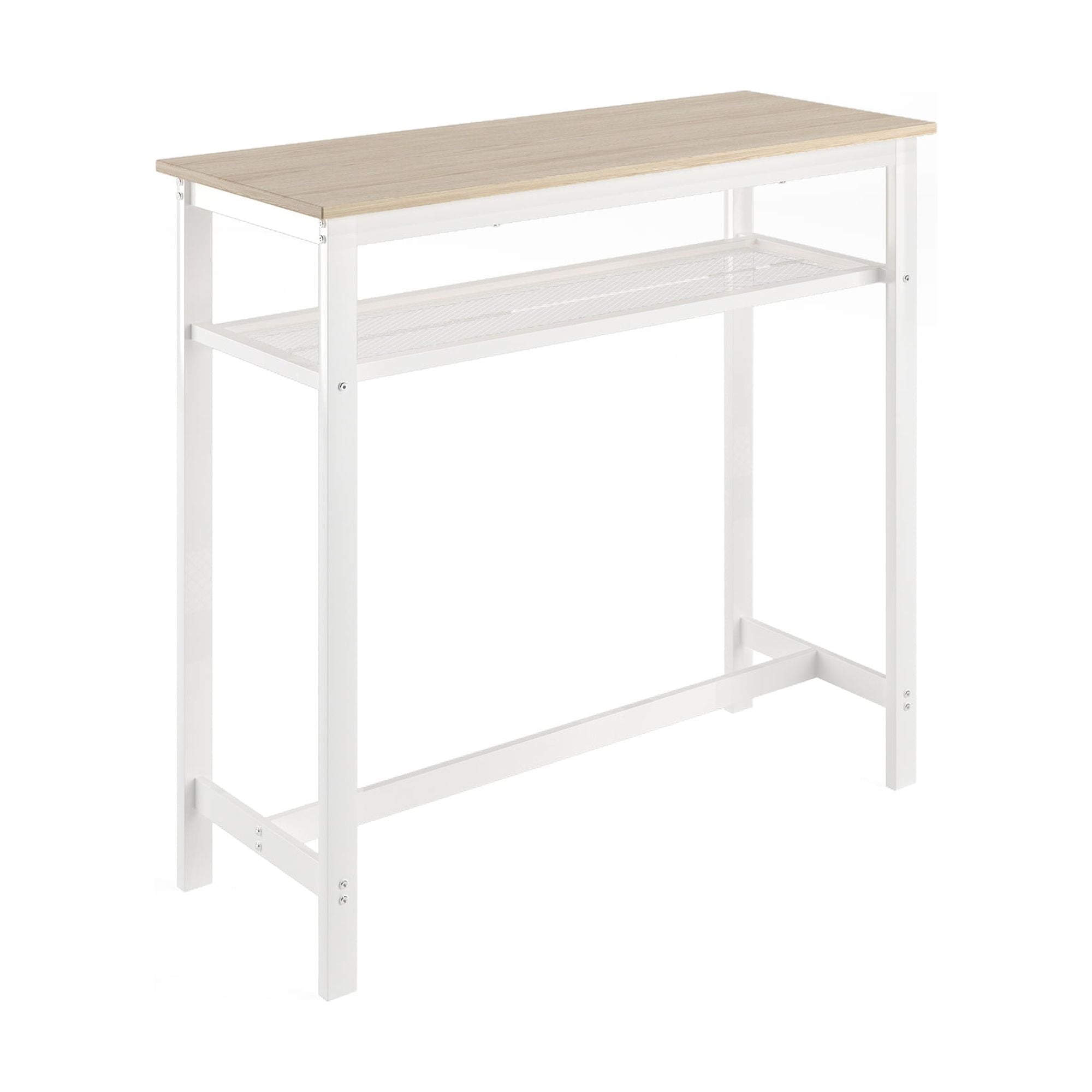 uhomepro 3 Pieces Bar Table Set, Modern Counter Height Kitchen Table and Chairs for 2, Wood Pub Bar Table Set Perfect Breakfast Nook, Small Space Living Room, Beige