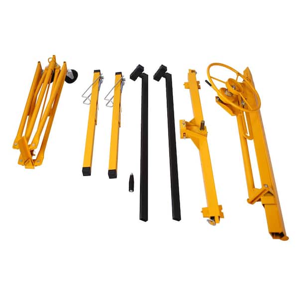 0.013 in. x 13 ft. x 61.80 in. Drywall Panel Hoist Jack Lifter Drywall Lift Panel Lift in Yellow