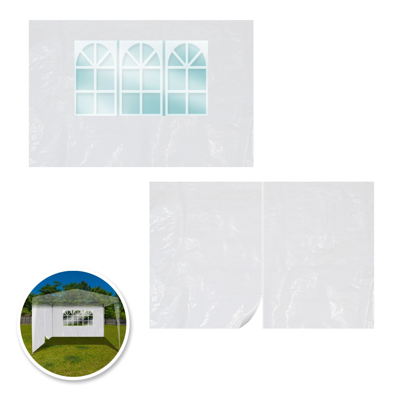 Replacment Sidepanels for 10'x10' Canopy EZ Pop Up Tent Gazebo Sidewalls Kit 2 Walls