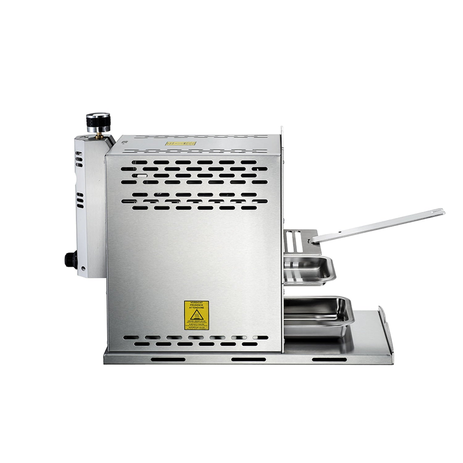 Gas Infrared Grill (Propane) Single, Vertical Cooking and Outdoor Grilling | BBQ Chicken, Steak, Fish, Vegetables | Fast, Efficient Heating Element | Stainless Steel