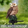 Powiller Garden Solar Lights Outdoor Decor-Resin Owl Solar LED Garden Lights-Waterproof, Energy Saving-Owl Shape with Stake for Garden Lawn, Yard Art, Pathway, Patio Decors( Brown)