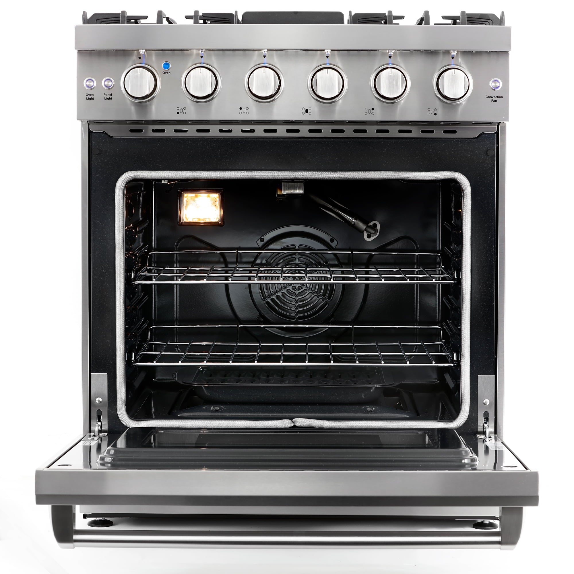Cosmo 30 Inch 4.5 Cubic Foot Gas Range Kitchen Stove Convection Oven with 5 Sealed Burners