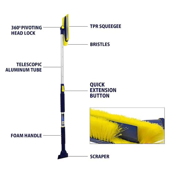 Ultra-Duty Telescopic 43 in.- 63 in. Snow Brush (2-Pack)