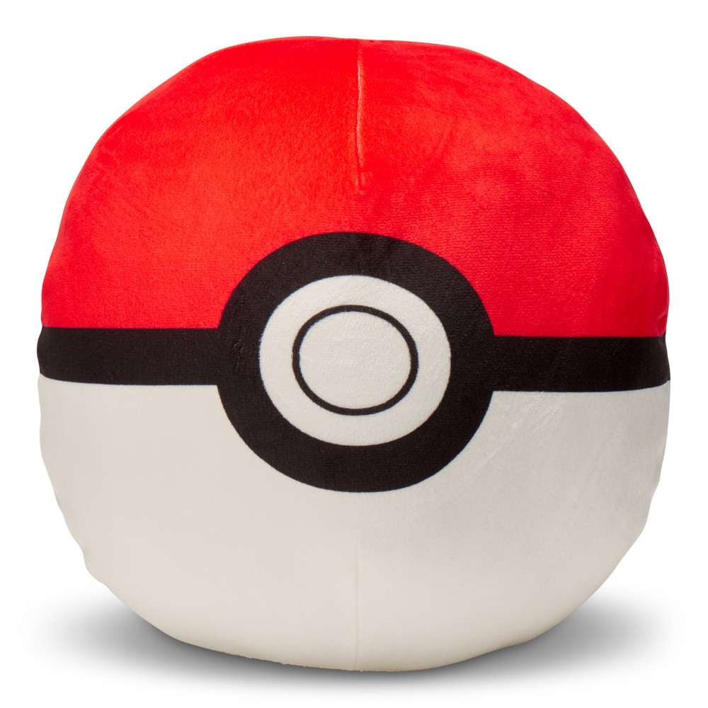 Pokemon Pokeball Round Cloud Pillow, 11 x 11, Red