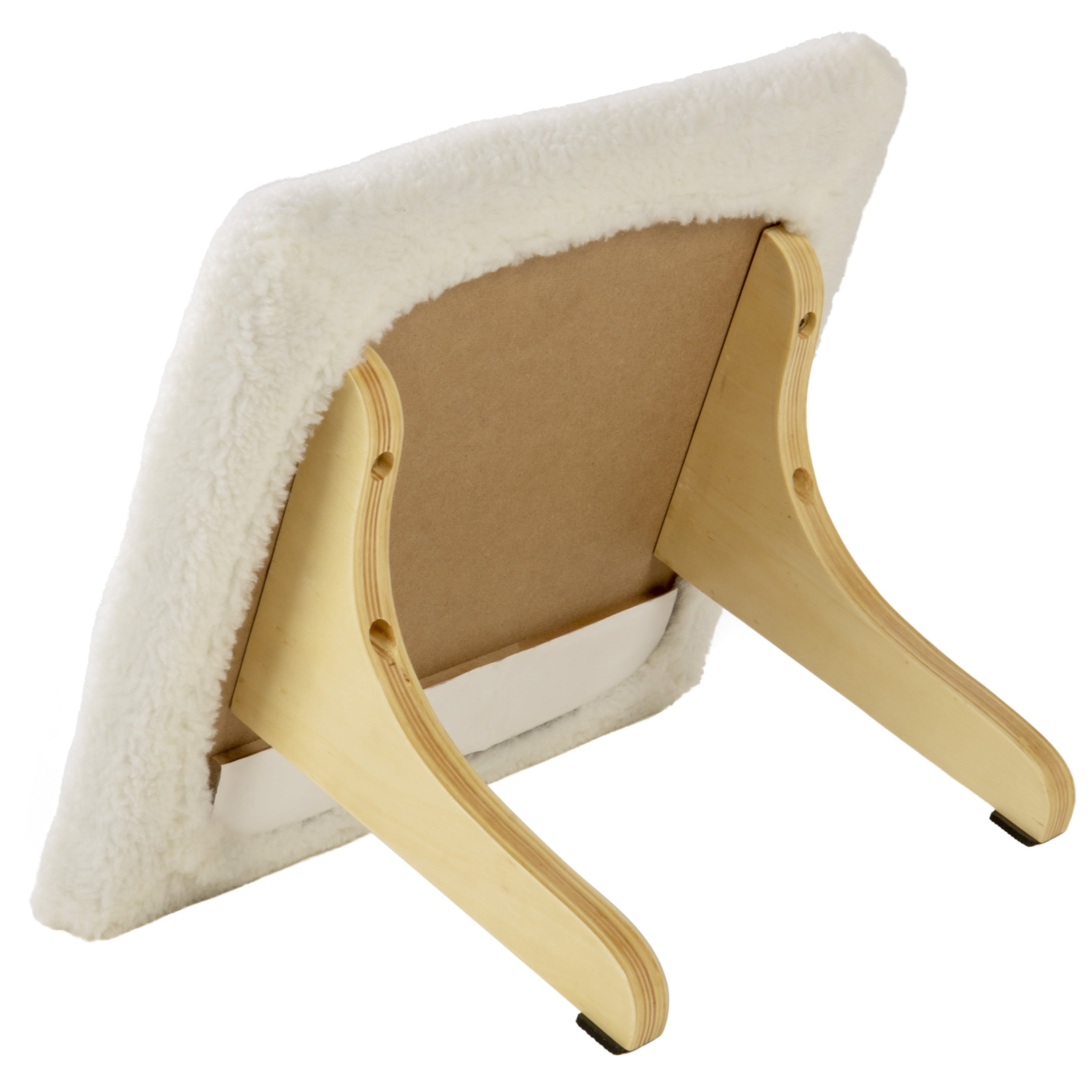 SmartyKat Paw Perch Padded Window Sill Mounted Mat Cat Perch & Plush Sherpa Cover, Cream