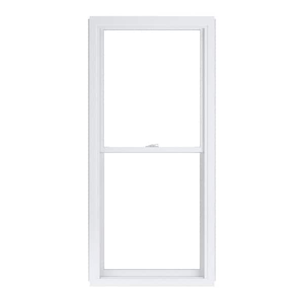 27.75 in. x 53.25 in. 50 Series Low-E Argon Glass Double Hung White Vinyl Replacement Window, Screen Incl