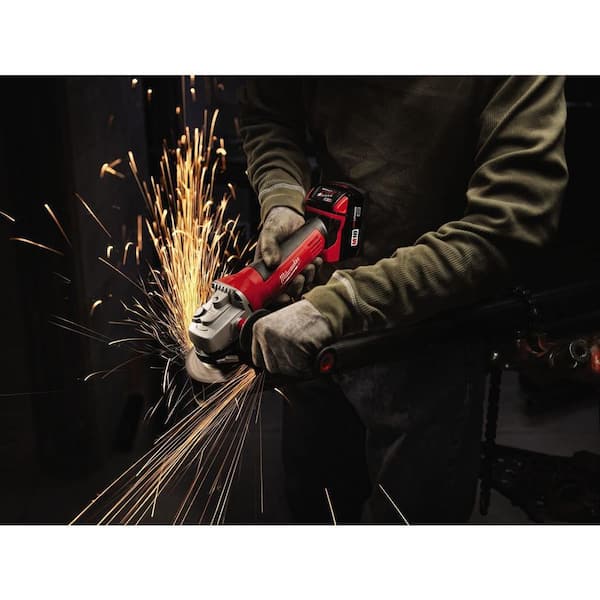 M18 18V Lithium-Ion Cordless Drill Driver/Impact Driver Combo Kit (2-Tool) W/ 4-1/2 in. Cut-Off/Grinder