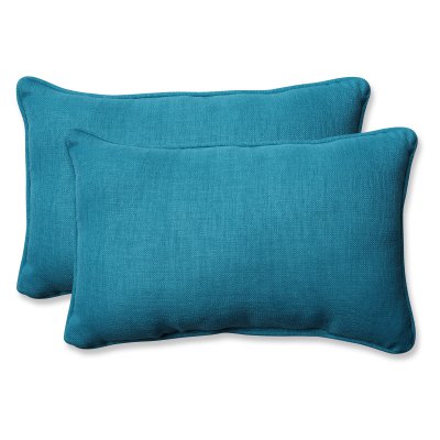 Pillow Perfect Rave Solid 18.5 x 11.5 in. Rectangular Outdoor/Indoor Throw Pillow - Set of 2