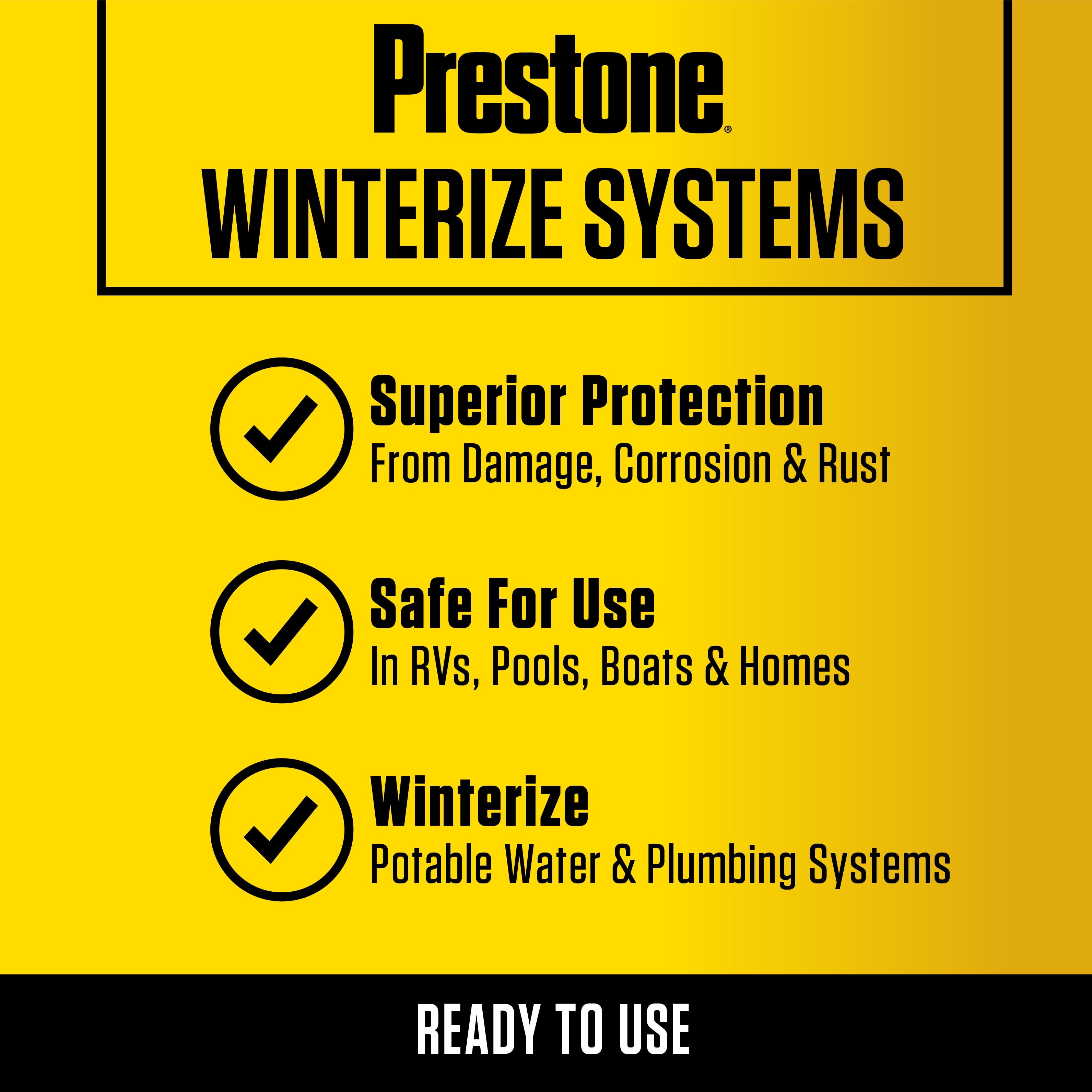 Prestone Waterline/RV Antifreeze - 1 gal; -100° No Burst - Potable Water Systems