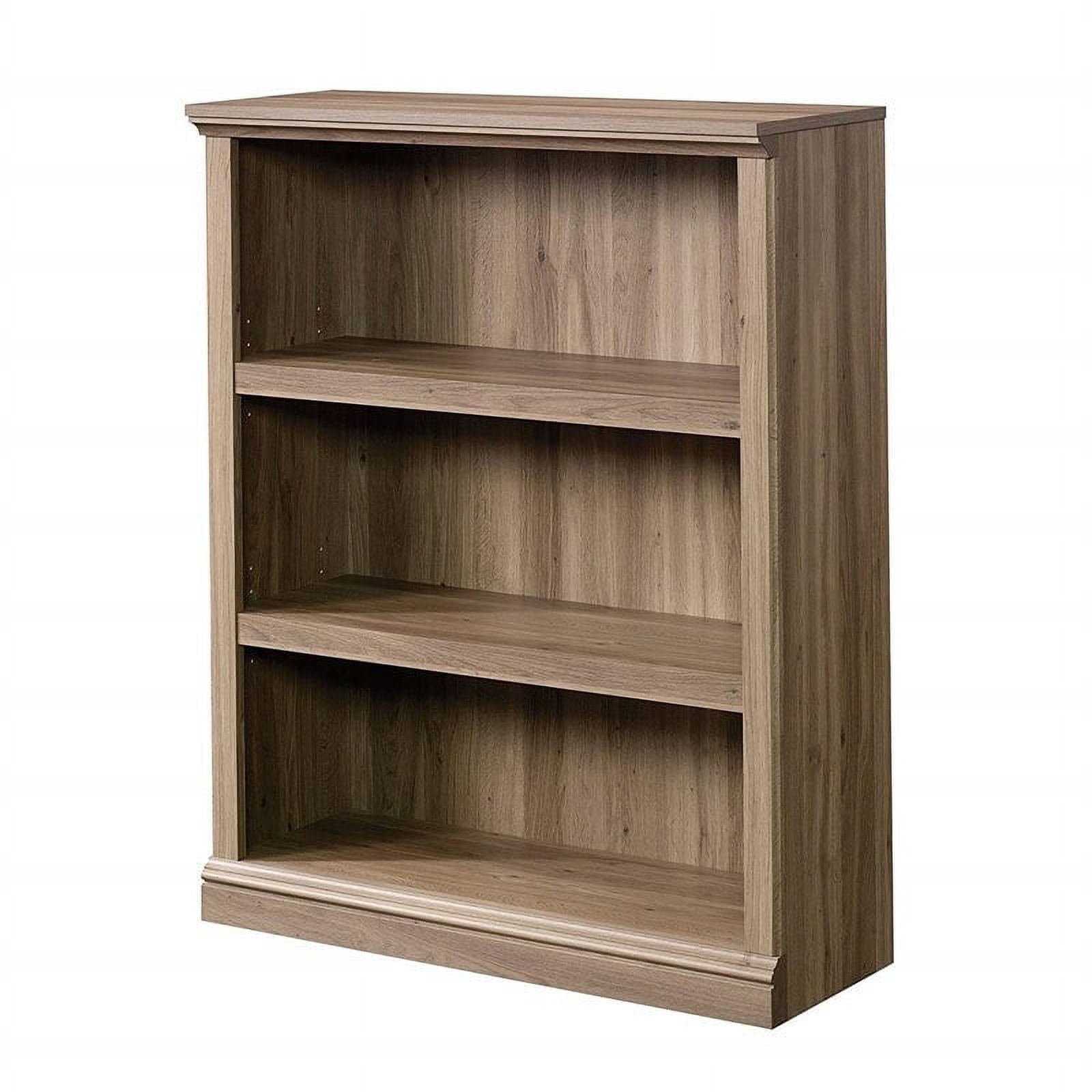 Sauder Select 3 Shelf Bookcase, Salt Oak Finish