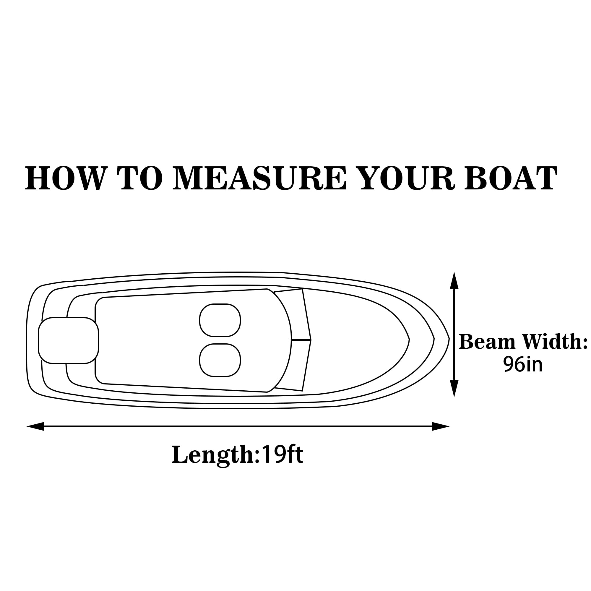17-19 ft Heavy Duty Center Console Boat Cover, 210D Anti-Fade Oxford, Waterproof Boat Cover
