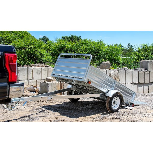 4.5 ft. x 7.5 ft. Single Axle Galvanized Utility Trailer Kit with Drive-Up Gate