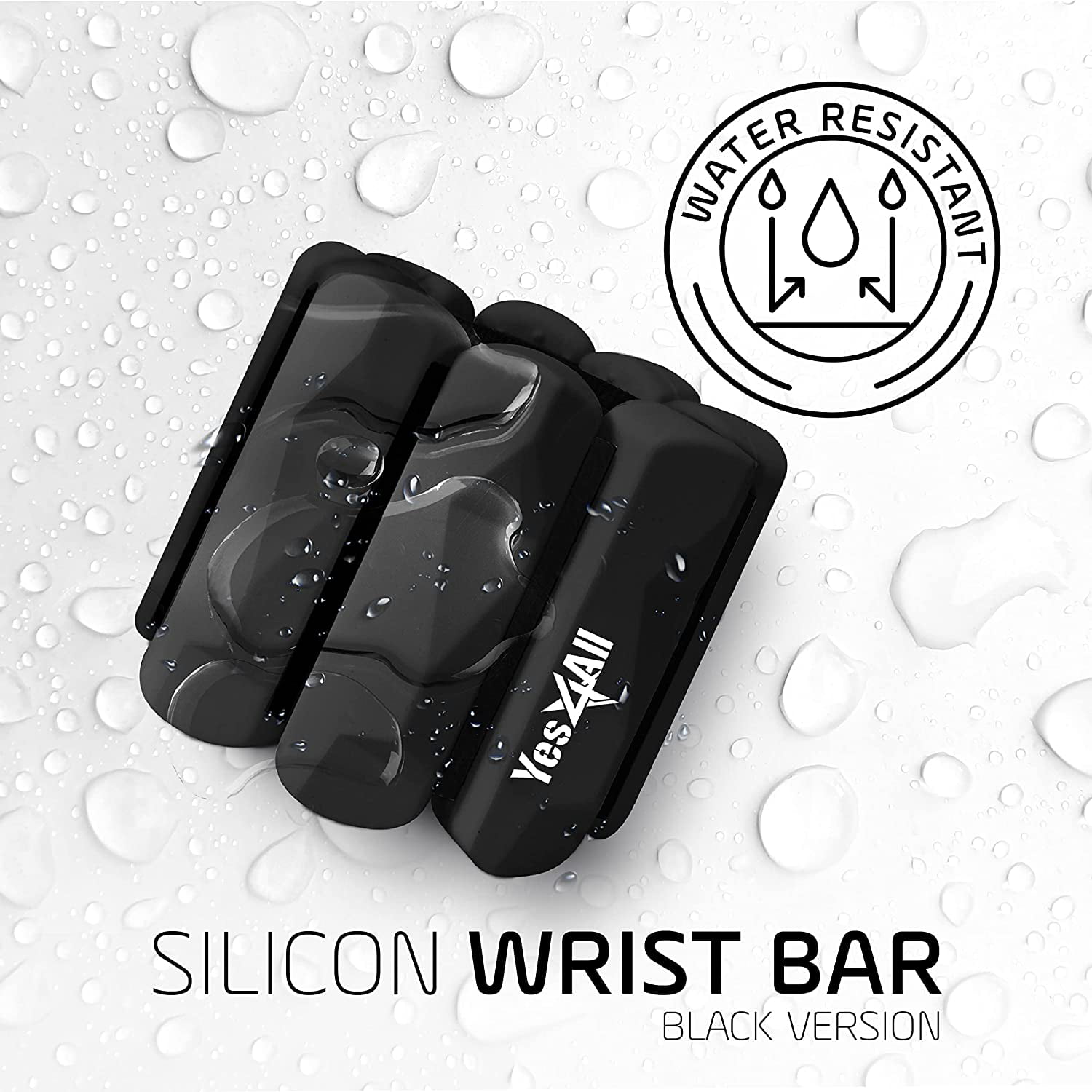 Yes4All 0.5 lbs Silicon Wrist Weight, Charcoal, Pair