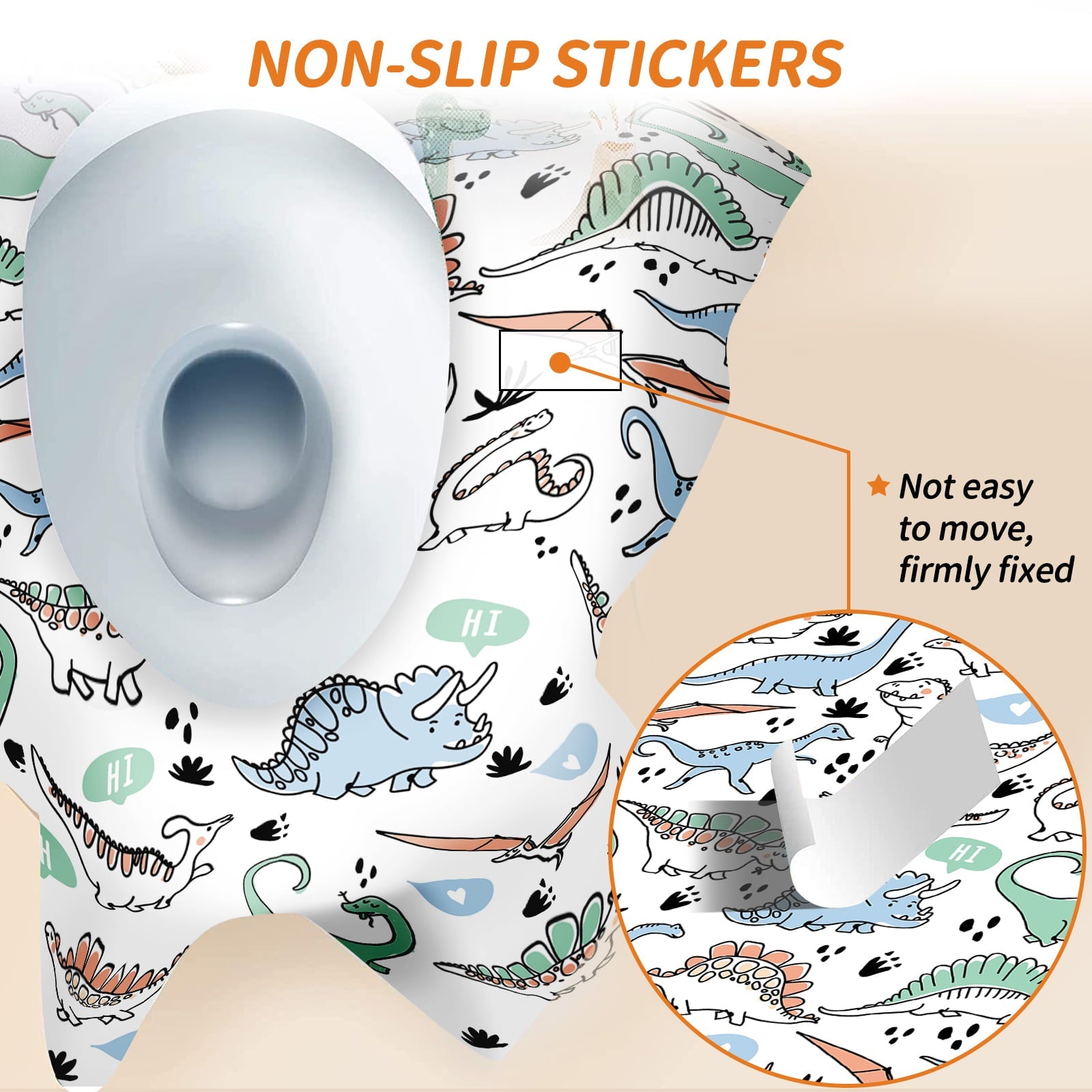 YIHATA Disposable Toilet Seat Covers - 20 Pack - Waterproof, Ideal for Kids and Adults – Extra Large, Individually Wrapped for Travel, Toddlers Potty Training in Public Restrooms (Dinosaurs)