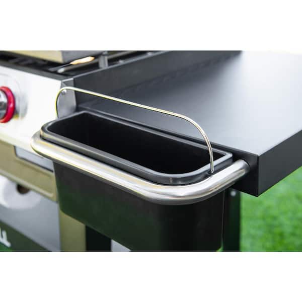 Daytona 4-Burner 36 in. Propane Gas Griddle in Black with Stainless Steel Lid