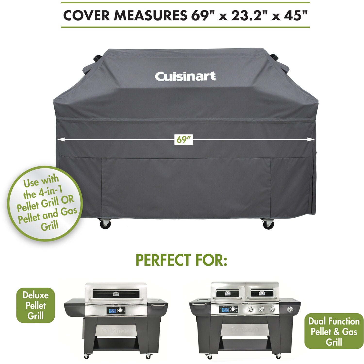 Cuisinart Pellet Grill Cover, Fits Woodcreek and Twin Oaks Pellet Grills