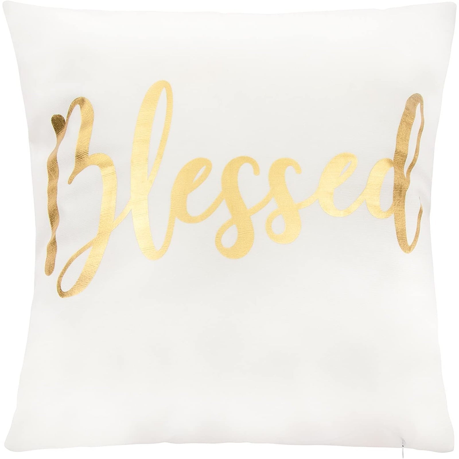 Juvale White Throw Pillow Covers, Blessed, Hope, Believe, and Faith (18 x 18 in, 4 Pack)