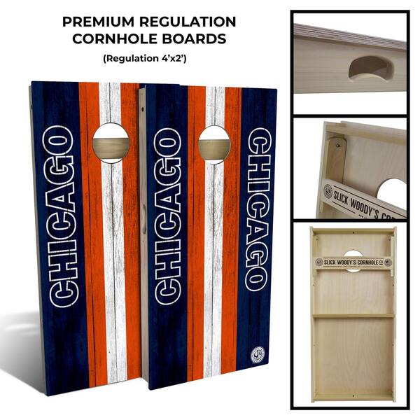 Chicago Football Cornhole Board Set (Includes 8 Bags)