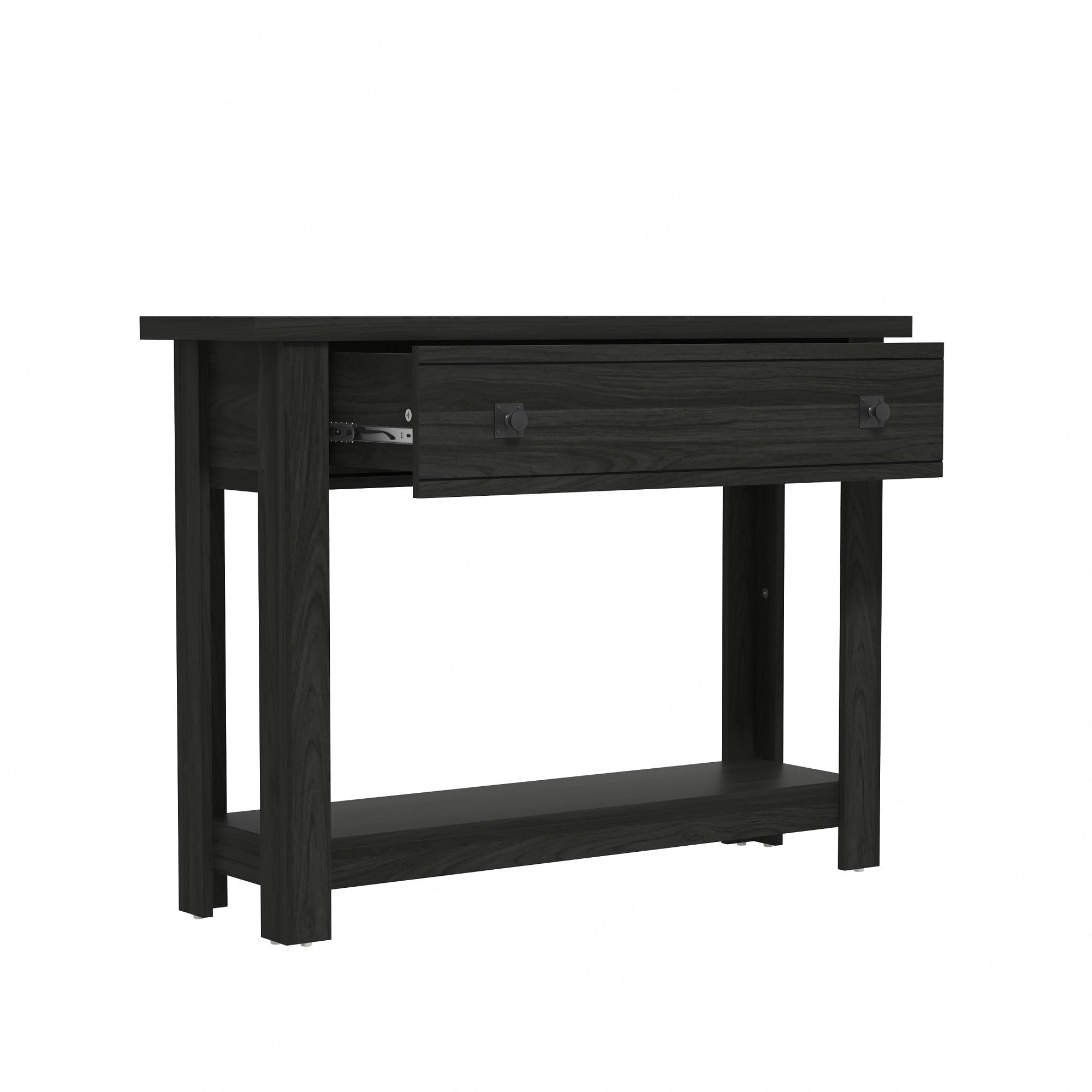 Coover Wood Console Table with 1 Drawer, Black