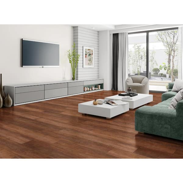 Branford Cherry 12mm T x 8.03 in W Waterproof Laminate Wood Flooring (15.9 sqft/case)