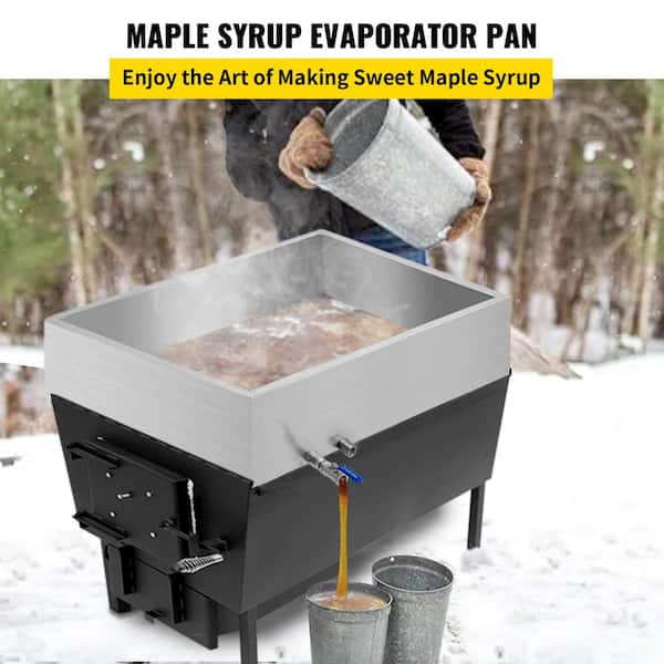 30 in. x 16 in. x 9.5 in. Large Rectangle Pan Maple Syrup 304-Stainless Steel Evaporator Pan for Boiling Maple Syrup