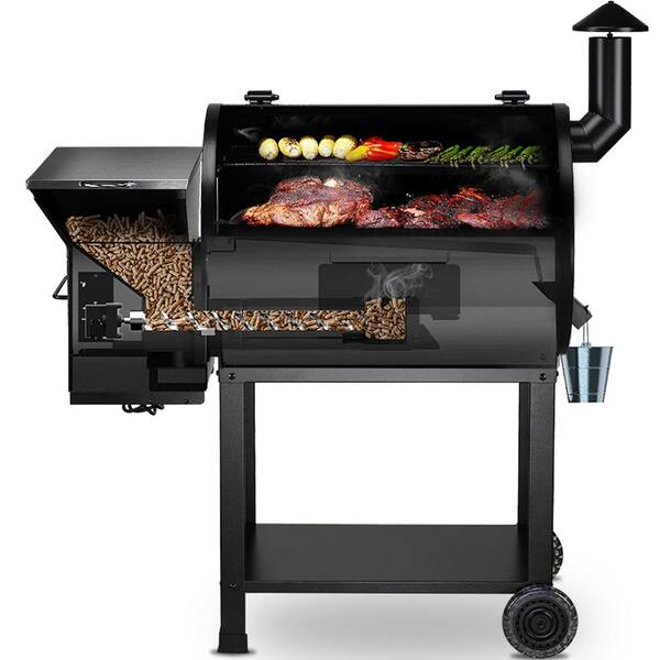 590 sq. in. Pellet Grill and Smoker, Stainless Steel