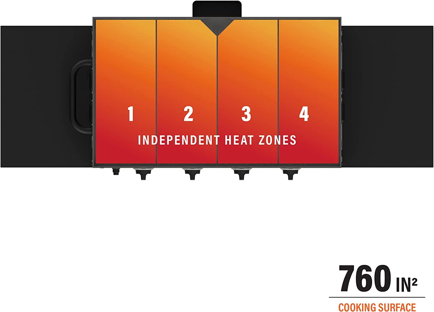 36 Inch Gas Griddle Cooking Station 4 Burner Flat Top Gas Grill Propane Fuelled Restaurant Grade Professional 36¡± Outdoor Griddle Station with Side Shelf (1554)