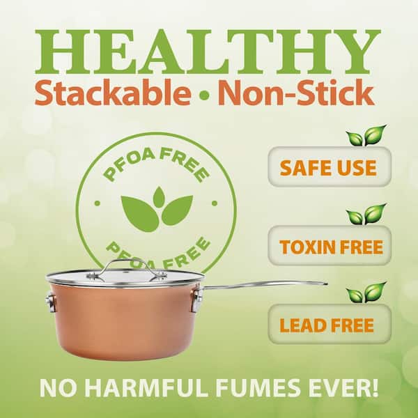 StackMaster 21- Piece Aluminum Cast Textured Ceramic Nonstick Cookware and Bakeware Set with Utensils