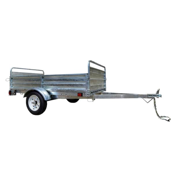 1639 lbs. Payload Capacity 4.5 ft. x 7.5 ft. Galvanized Steel Utility Trailer Kit with Bed Tilt and Collapsing Ends